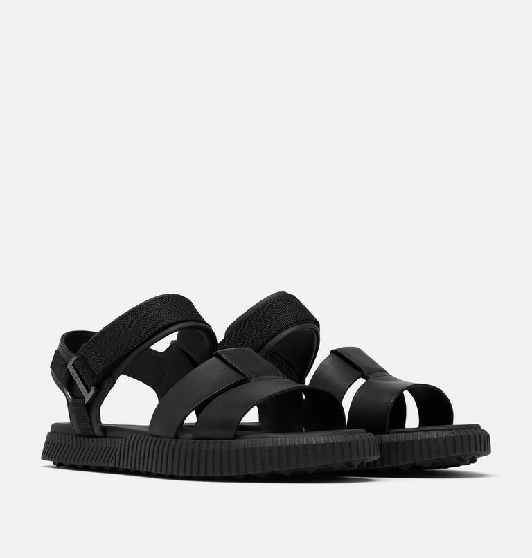 Women's ONA AVE Ankle Strap Flat Sandal, Color: Black, Black, image 2
