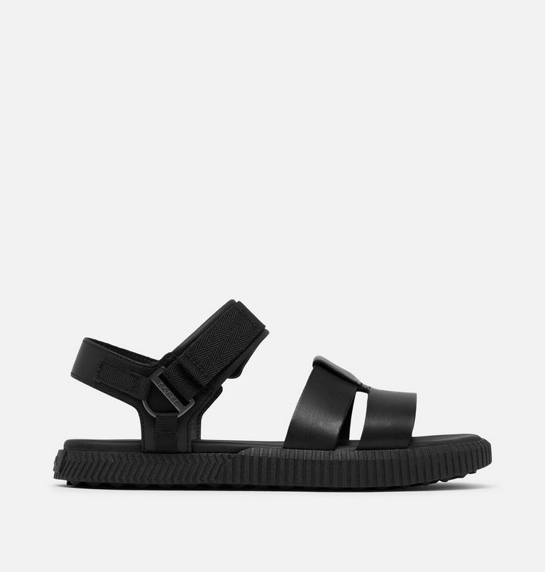 Women's ONA AVE Ankle Strap Flat Sandal, Color: Black, Black, image 1