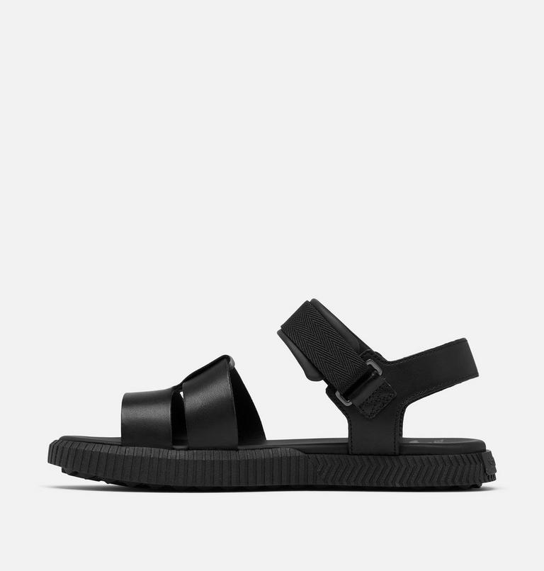 Women's ONA AVE Ankle Strap Flat Sandal, Color: Black, Black, image 4