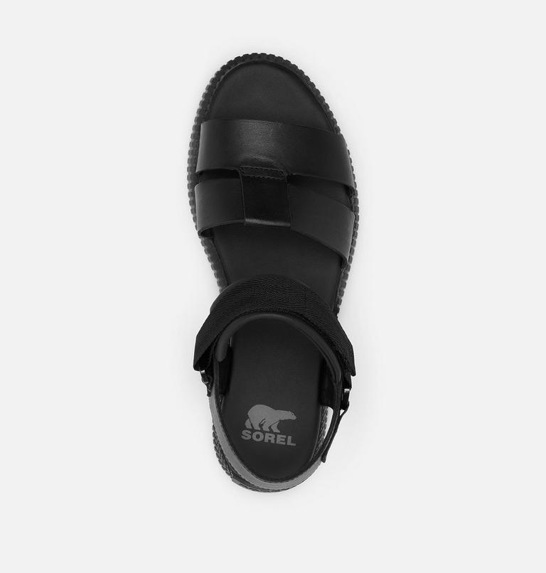 Women's ONA AVE Ankle Strap Flat Sandal, Color: Black, Black, image 5