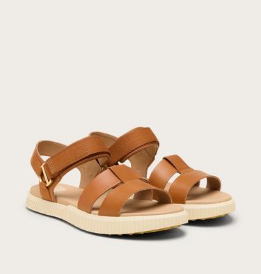 Women's ONA AVE Ankle Strap Flat Sandal, Color: Iced Tea, Gum 16, image 2