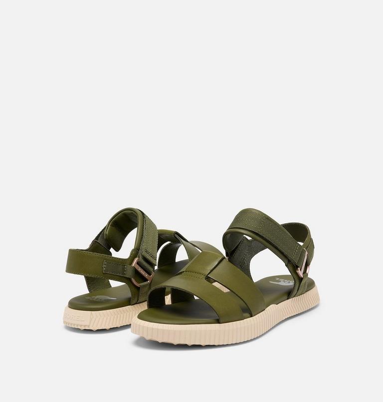 Women's ONA AVE Ankle Strap Flat Sandal, Color: Utility Green,Bleached Ceramic, image 9