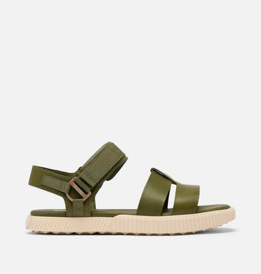 ONA AVE Sandales plates avec sangle de cheville pour femme, Color: Utility Green,Bleached Ceramic, image 9