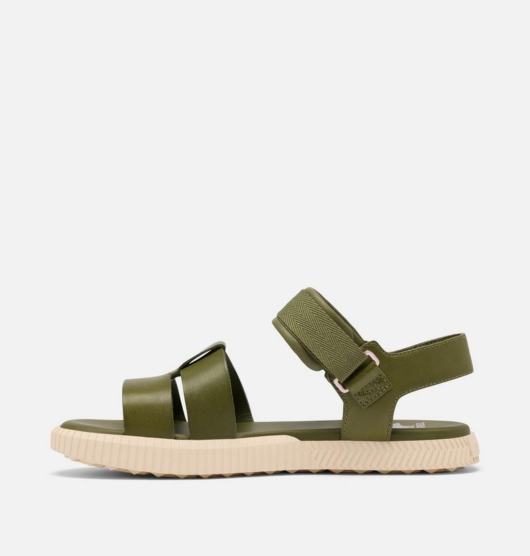 Women's ONA AVE Ankle Strap Flat Sandal, Color: Utility Green,Bleached Ceramic, image 4
