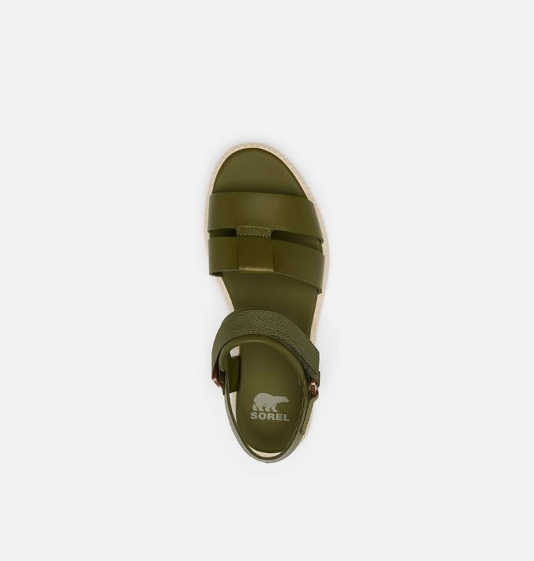 Women's ONA AVE Ankle Strap Flat Sandal, Color: Utility Green,Bleached Ceramic, image 5