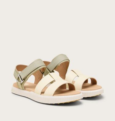 Women's ONA AVE Ankle Strap Flat Sandal, Color: Dusty Twill, Honey White, image 2