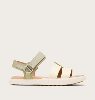 Women's ONA AVE Ankle Strap Flat Sandal, Color: Dusty Twill, Honey White, image 1