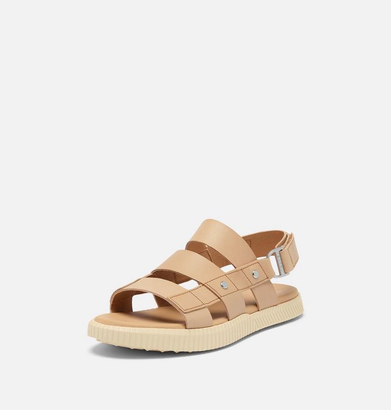 Women's ONA AVE Slingback Flat Sandal, Color: Honest Beige, Bleached Ceramic, image 8