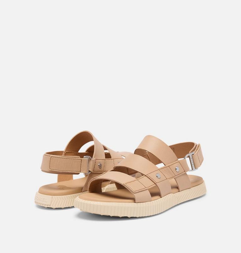 Women's ONA AVE Slingback Flat Sandal, Color: Honest Beige, Bleached Ceramic, image 9