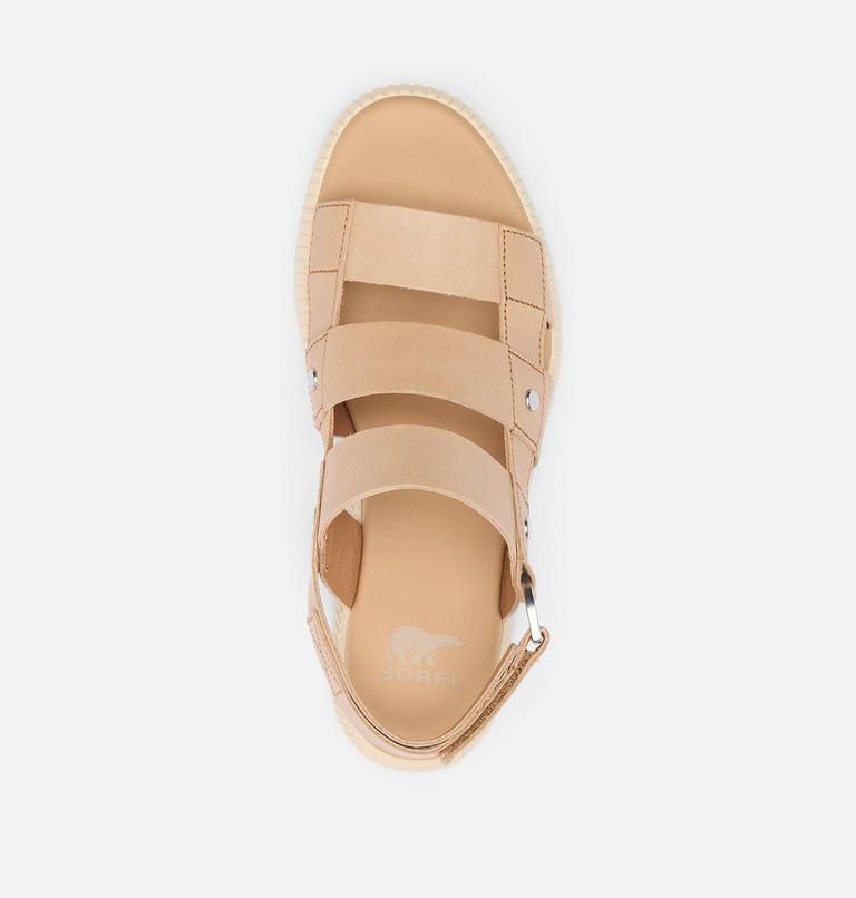 Women's ONA AVE Slingback Flat Sandal, Color: Honest Beige, Bleached Ceramic, image 5