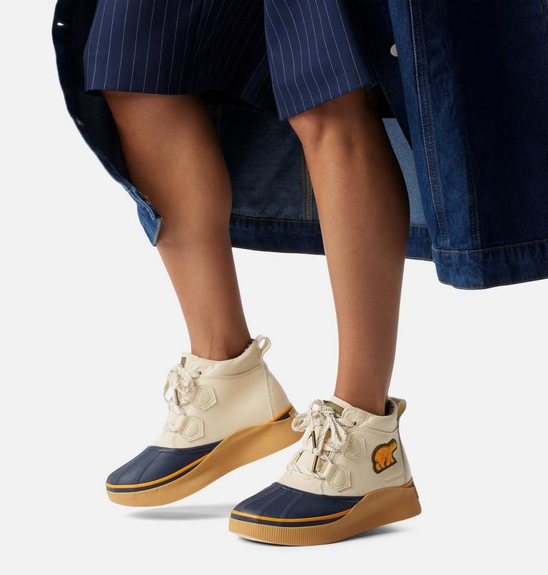 OUT N ABOUT IV Classic Varsity Women's Waterproof Boot, Color: Honey White, Dark Midnight, image 9