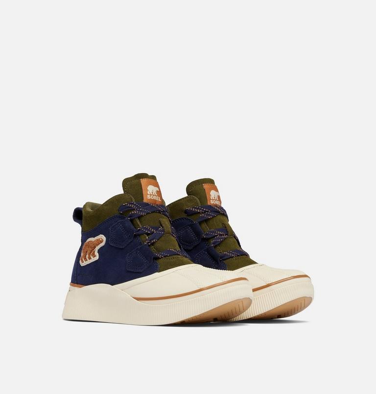 OUT N ABOUT IV Classic Varsity Women's Waterproof Boot, Color: Dark Midnight, Honey White, image 3