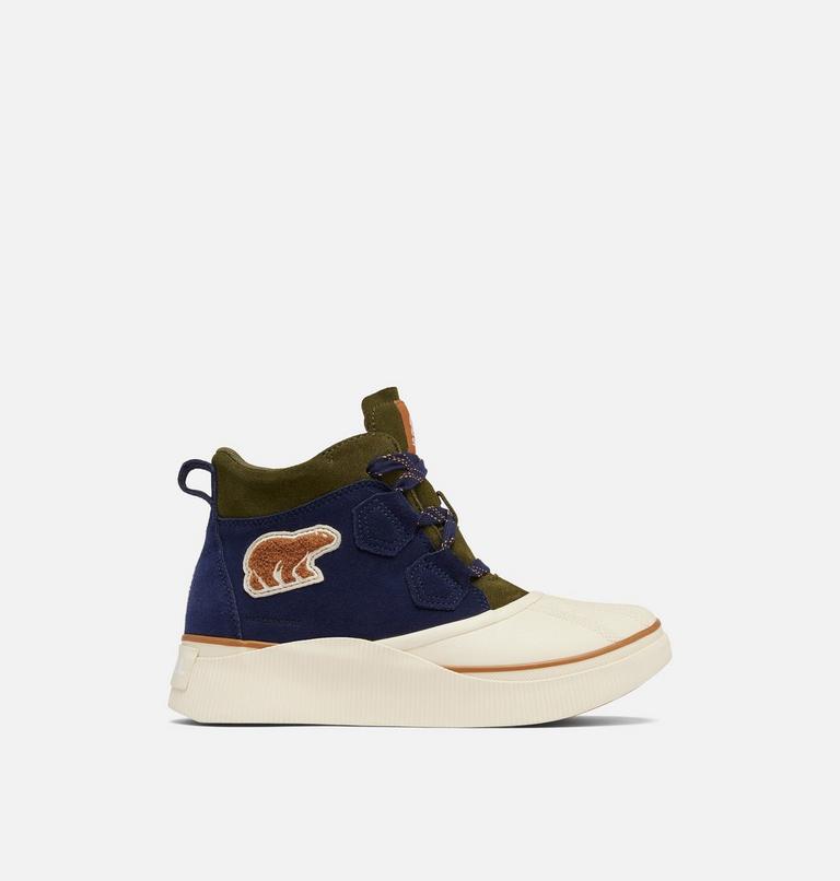 OUT N ABOUT IV Classic Varsity Women's Waterproof Boot, Color: Dark Midnight, Honey White, image 2