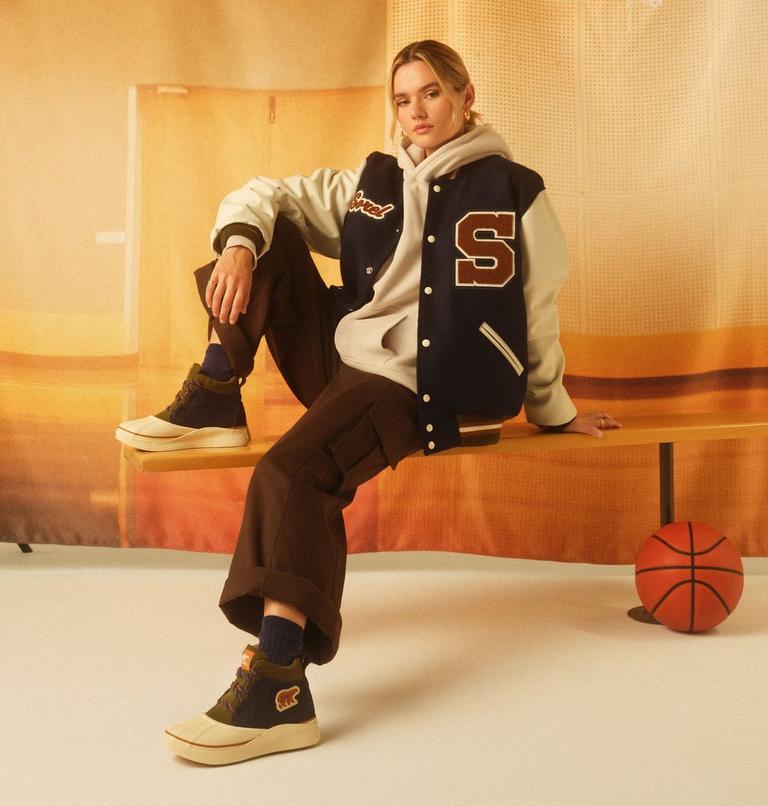 OUT N ABOUT IV Classic Varsity Women's Waterproof Boot, Color: Dark Midnight, Honey White, image 12