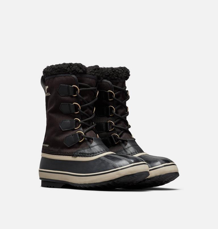 Men's 1964 PAC NYLON Waterproof Snow Boots, Color: Black, Ancient Fossil, image 2
