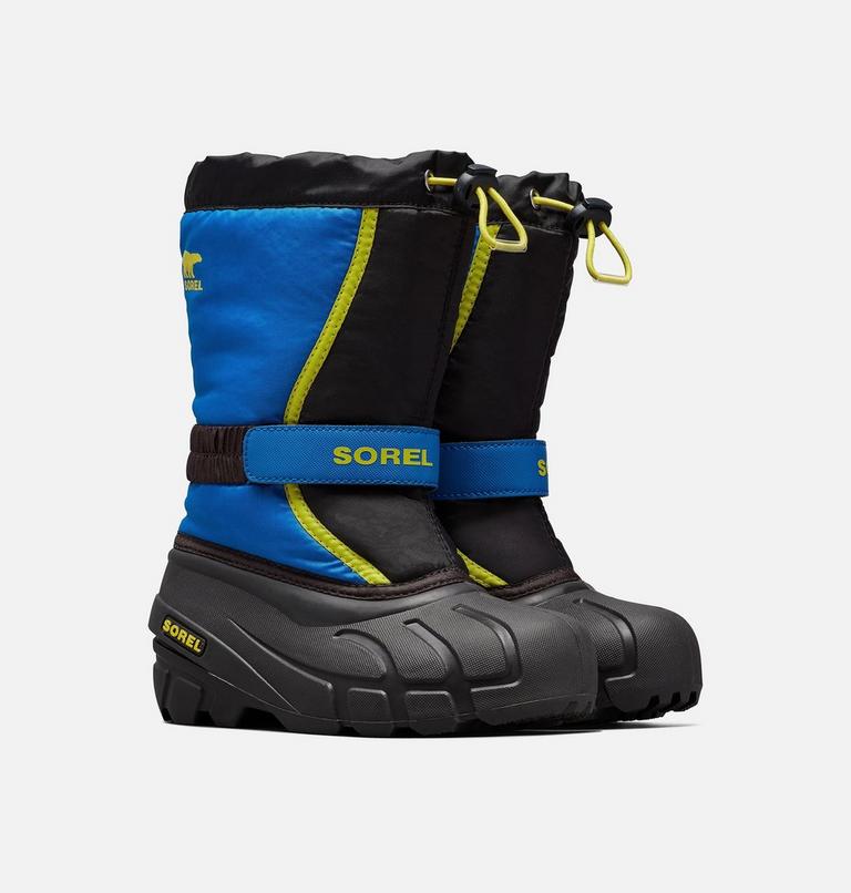 Youth YOUTH FLURRY Snow Boots, Color: Black, Super Blue, image 2