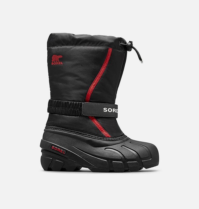 Youth YOUTH FLURRY Snow Boots, Color: Black, Bright Red, image 1