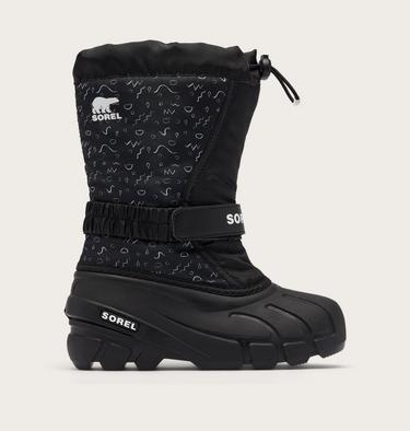 FLURRY Print Youth Boot, Color: Black, Sea Salt, image 5