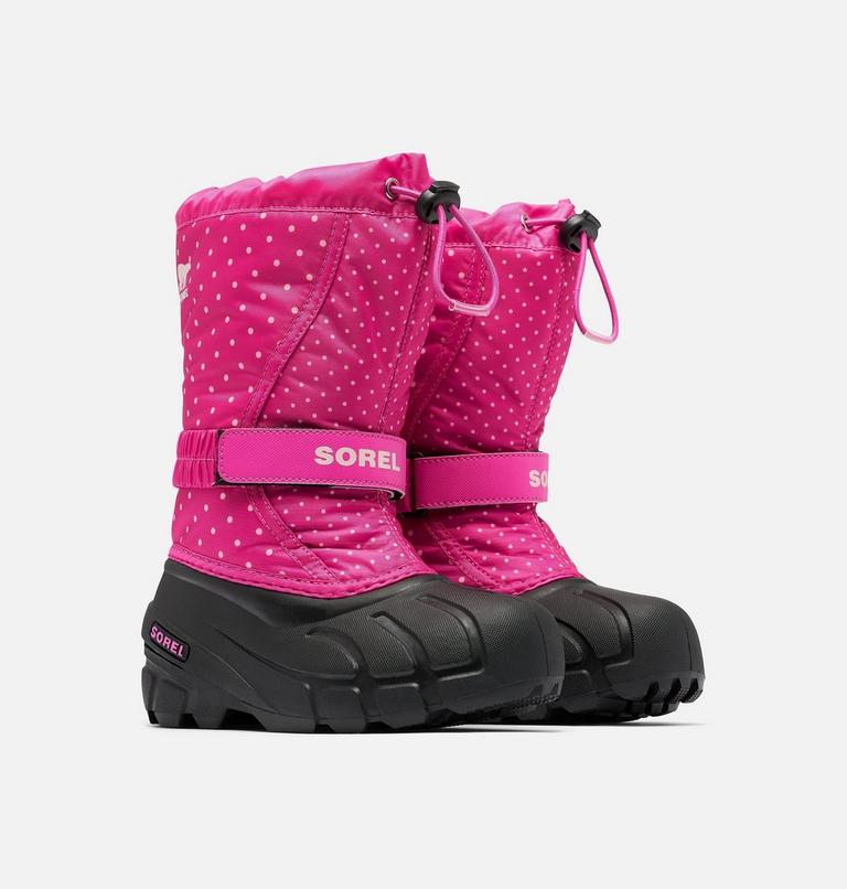 FLURRY Bottes à imprimés pour jeunes, Color: Fuchsia Fizz, Black, image 2