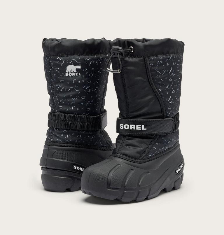 FLURRY Bottes à imprimés pour enfants, Color: Black, Sea Salt, image 4