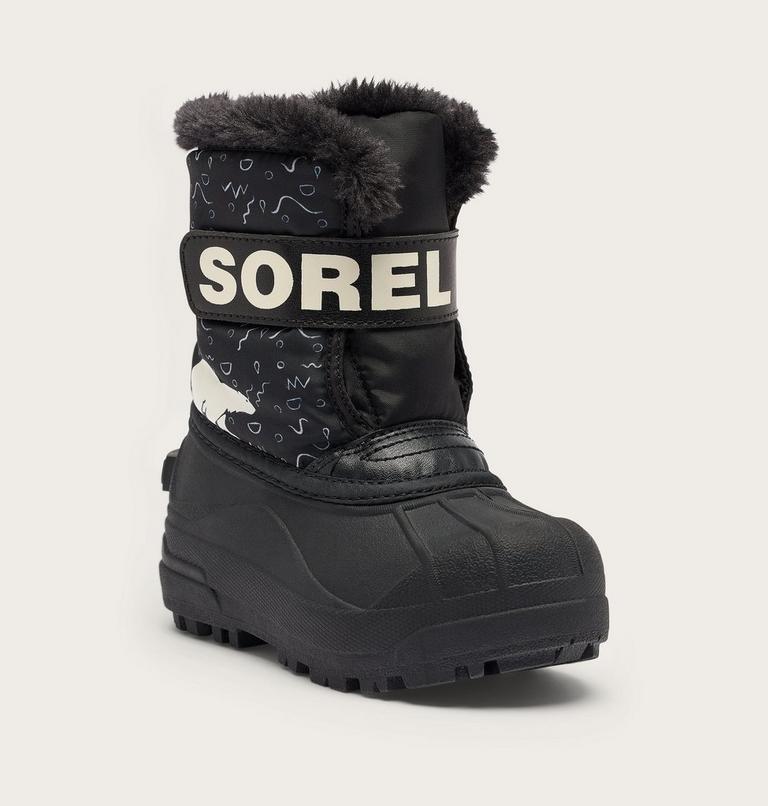 Kids' SNOW COMMANDER Snow Boots, Color: Black, Bright Red, image 6