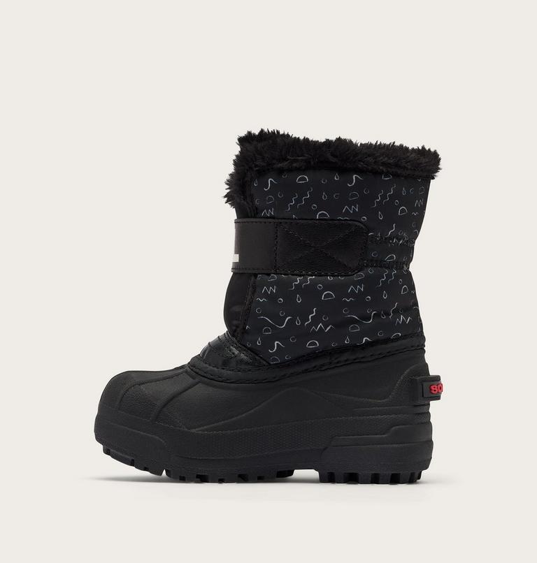 Kids' SNOW COMMANDER Snow Boots, Color: Black, Bright Red, image 3