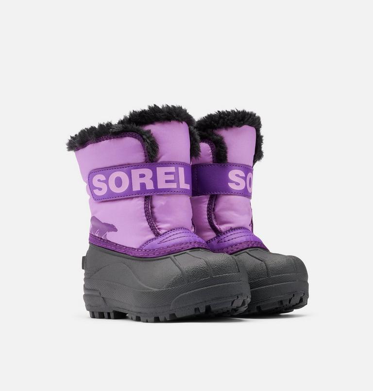 Kids' SNOW COMMANDER Snow Boots, Color: Gumdrop, Purple Violet, image 2
