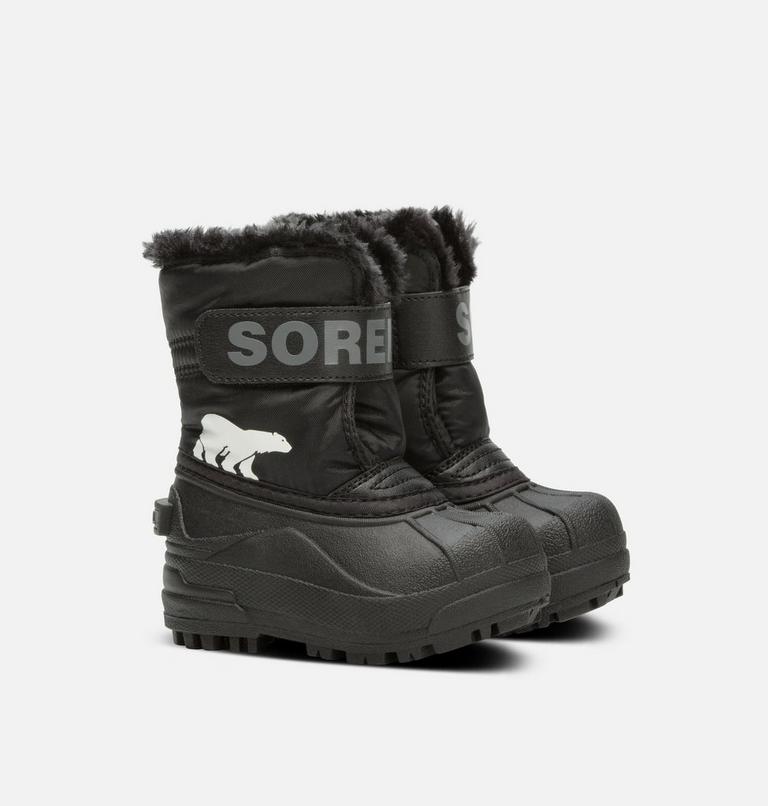 Toddlers's SNOW COMMANDER Snow Boots, Color: Black, Charcoal, image 2
