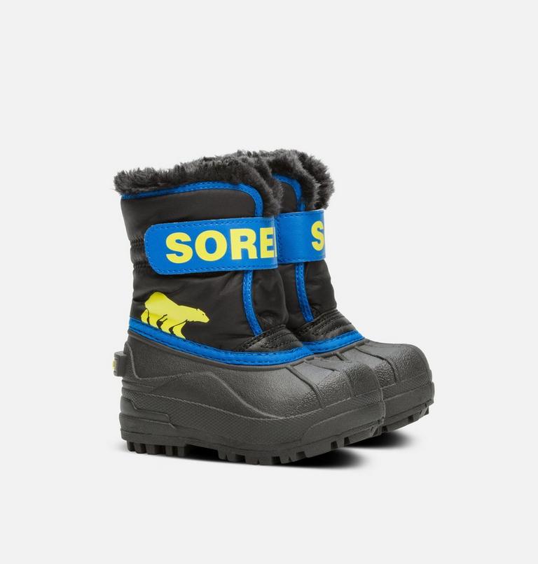 Toddlers's SNOW COMMANDER Snow Boots, Color: Black, Super Blue, image 2