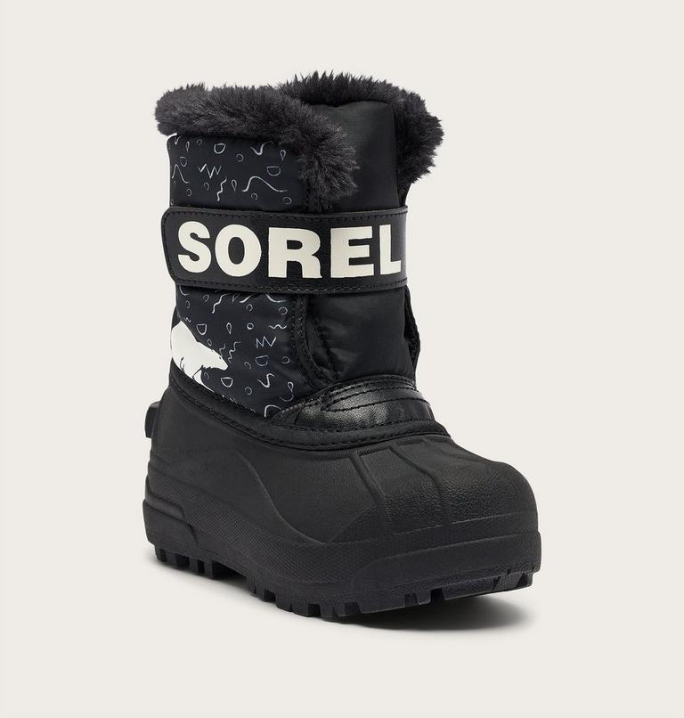Toddlers's SNOW COMMANDER Snow Boots, Color: Black, Bright Red, image 6