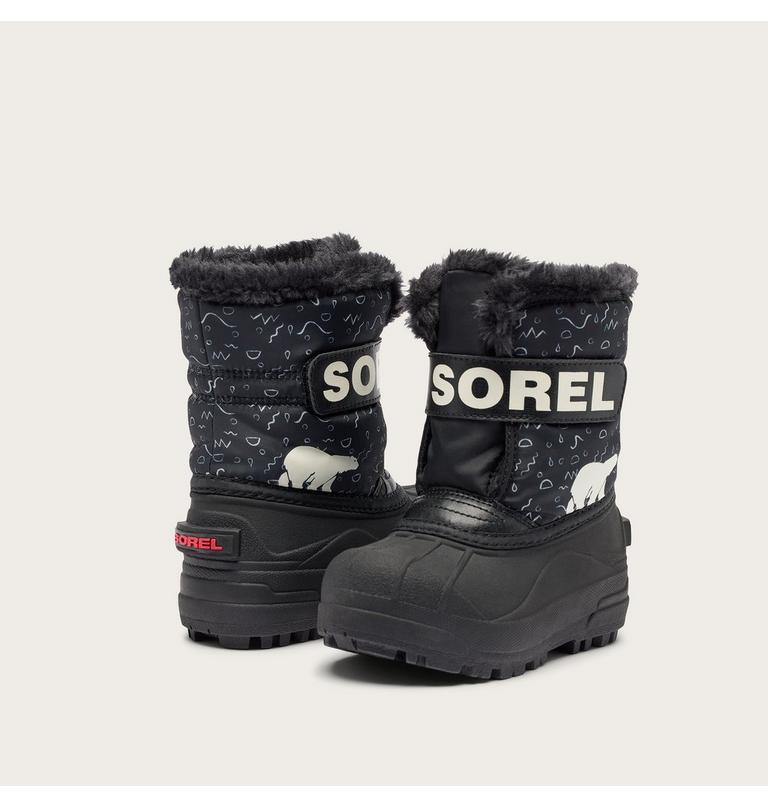 Toddlers's SNOW COMMANDER Snow Boots, Color: Black, Bright Red, image 8