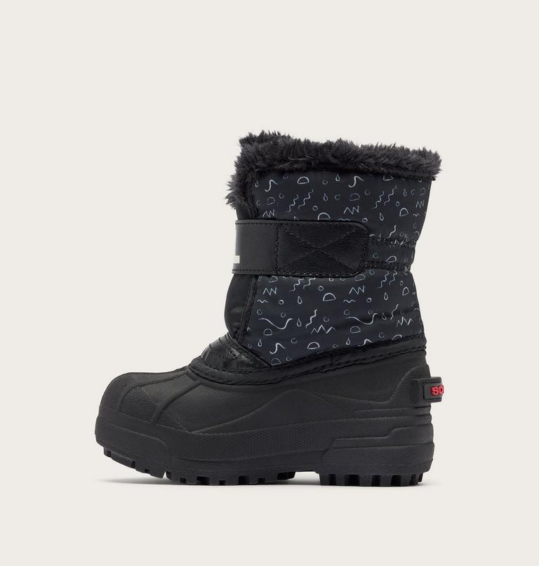 Toddlers's SNOW COMMANDER Snow Boots, Color: Black, Bright Red, image 3