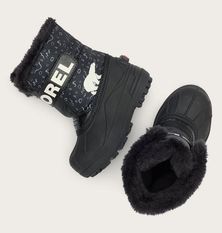 Toddlers's SNOW COMMANDER Snow Boots, Color: Black, Bright Red, image 4