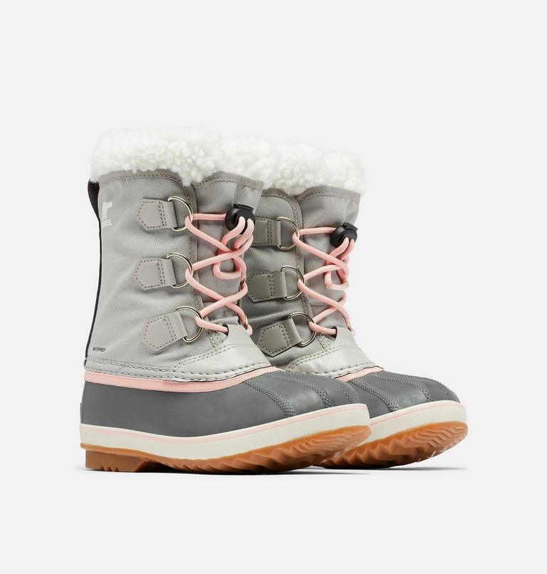 Youth YOOT PAC Nylon Waterproof Snow Boots, Color: Dove, Gum 2, image 2