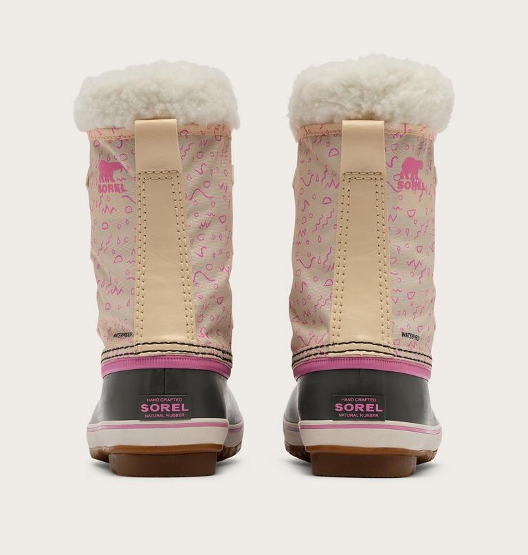 Youth YOOT PAC Nylon Waterproof Snow Boots, Color: Honey White, Orchid, image 2