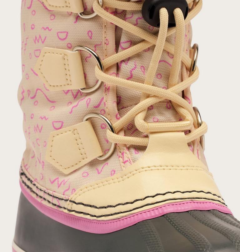 Youth YOOT PAC Nylon Waterproof Snow Boots, Color: Honey White, Orchid, image 9