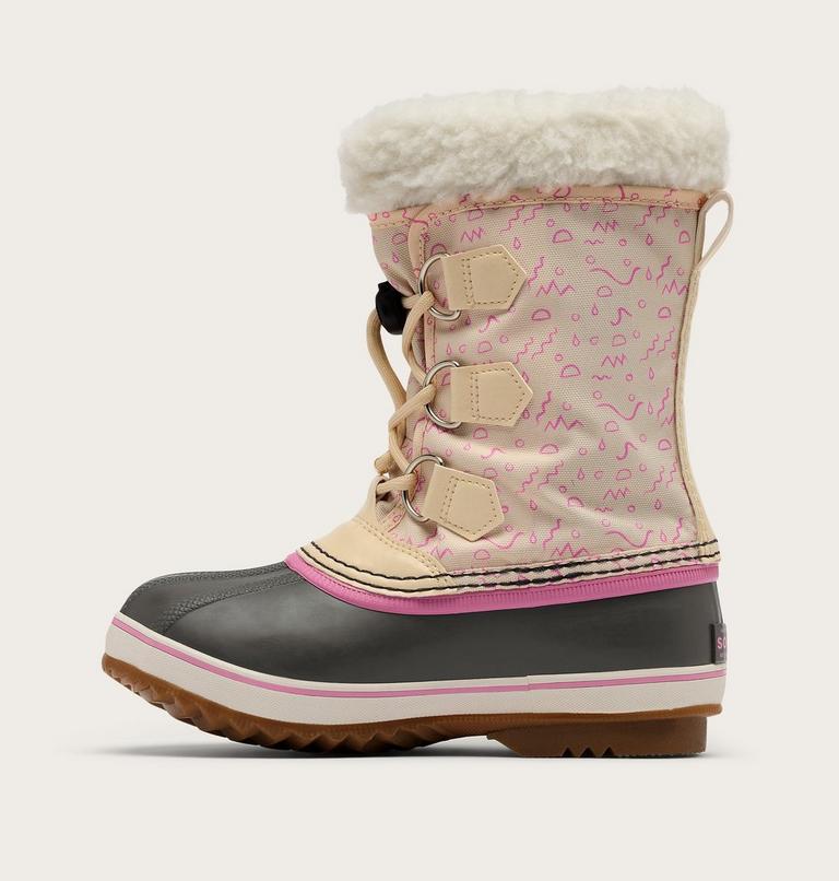 Youth YOOT PAC Nylon Waterproof Snow Boots, Color: Honey White, Orchid, image 3