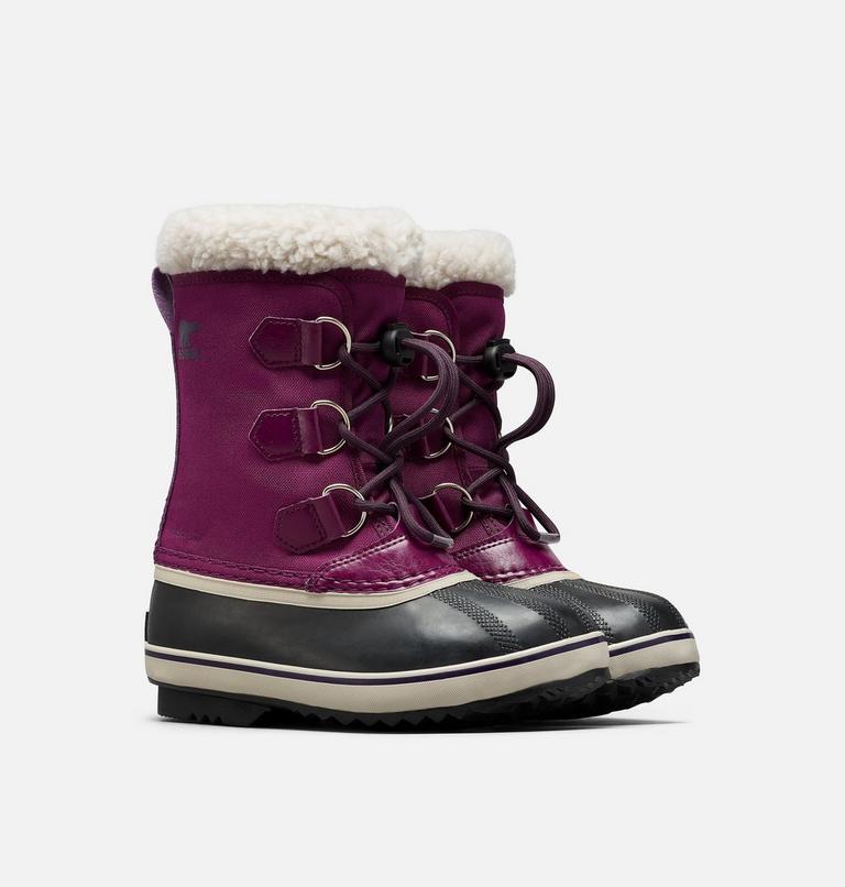 Youth YOOT PAC Nylon Waterproof Snow Boots, Color: Wild Iris, Dark Plum, image 2