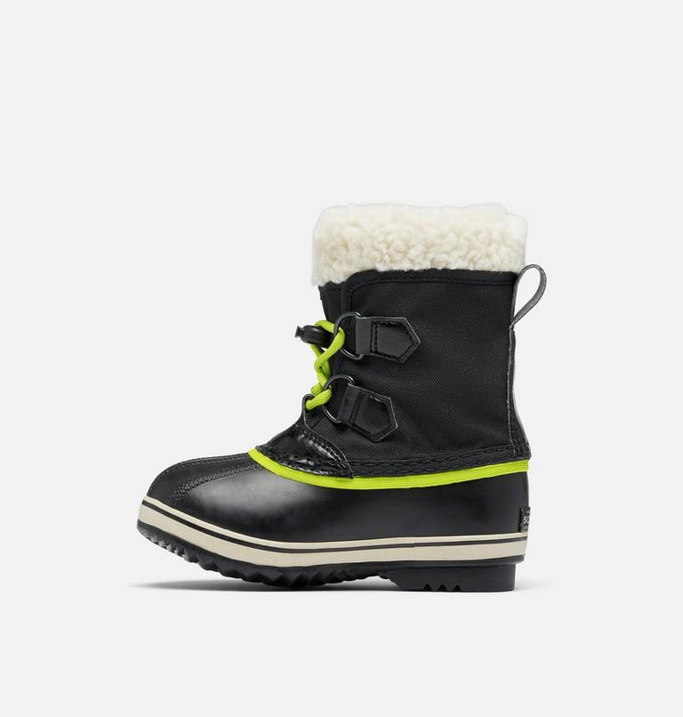 Botas de nieve impermeables YOOT PAC Nylon para ni&ntilde;os, Color: Black, Chartreuse, image 4