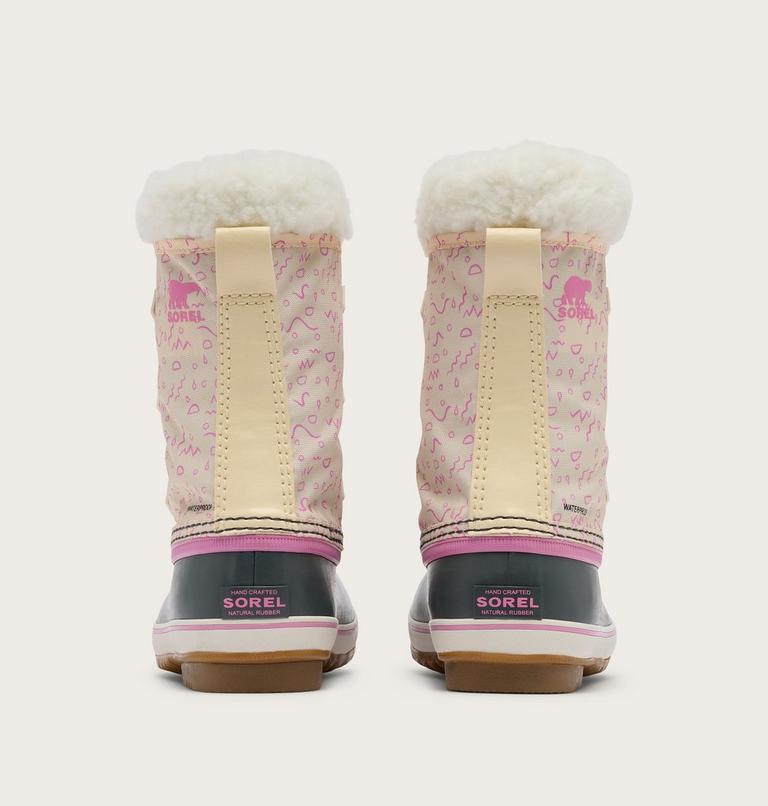 Kids' YOOT PAC Nylon Waterproof Snow Boots, Color: Honey White, Orchid, image 2