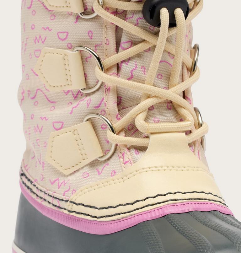 Kids' YOOT PAC Nylon Waterproof Snow Boots, Color: Honey White, Orchid, image 9