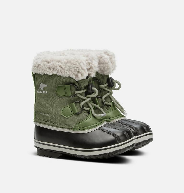 Kids' YOOT PAC Nylon Waterproof Snow Boots, Color: Hiker Green, image 2