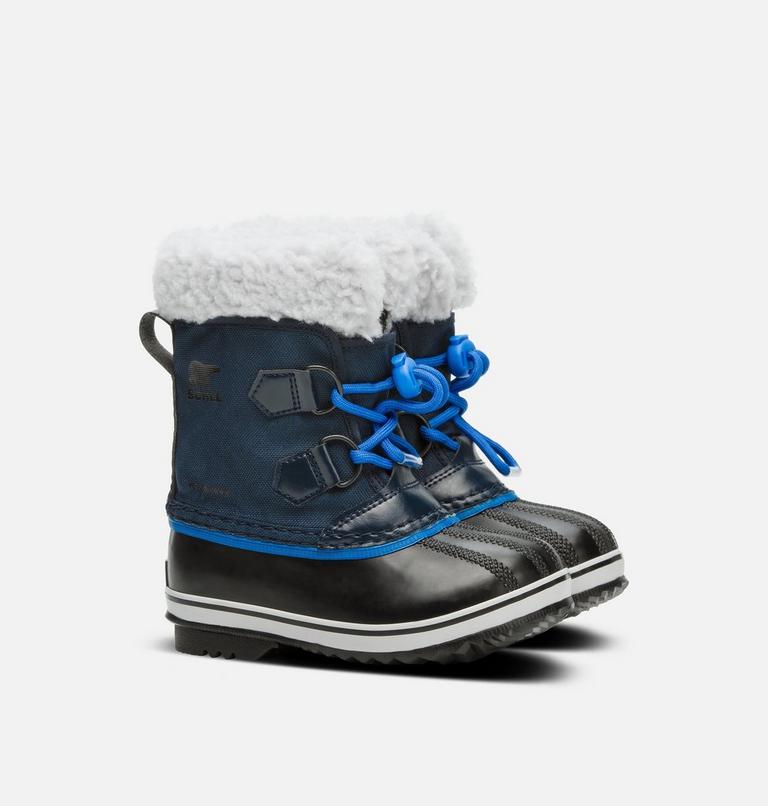 Kids' YOOT PAC Nylon Waterproof Snow Boots, Color: Collegiate Navy, Super Blue, image 2