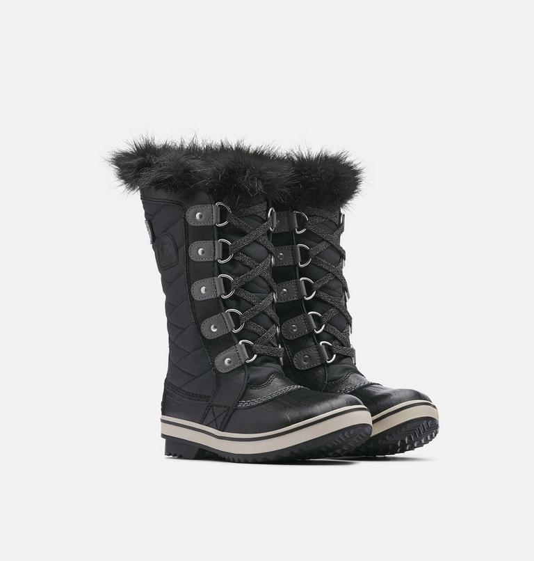 Youth TOFINO II Waterproof Snow Boots, Color: Black, Quarry, image 2