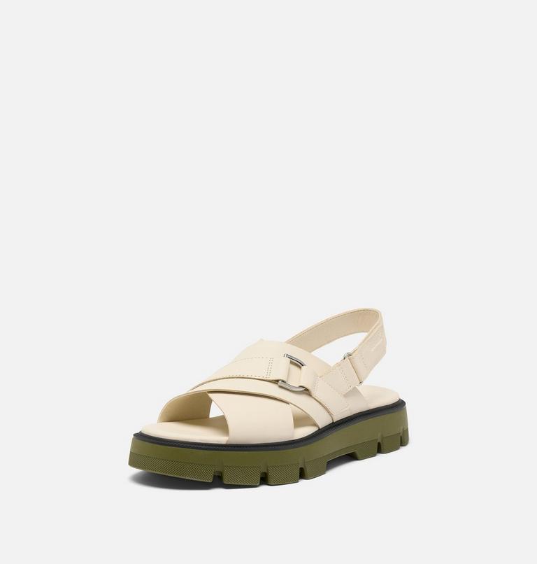 Women's REIN CB Crisscross Sandal, Color: Chalk, Utility Green, image 8