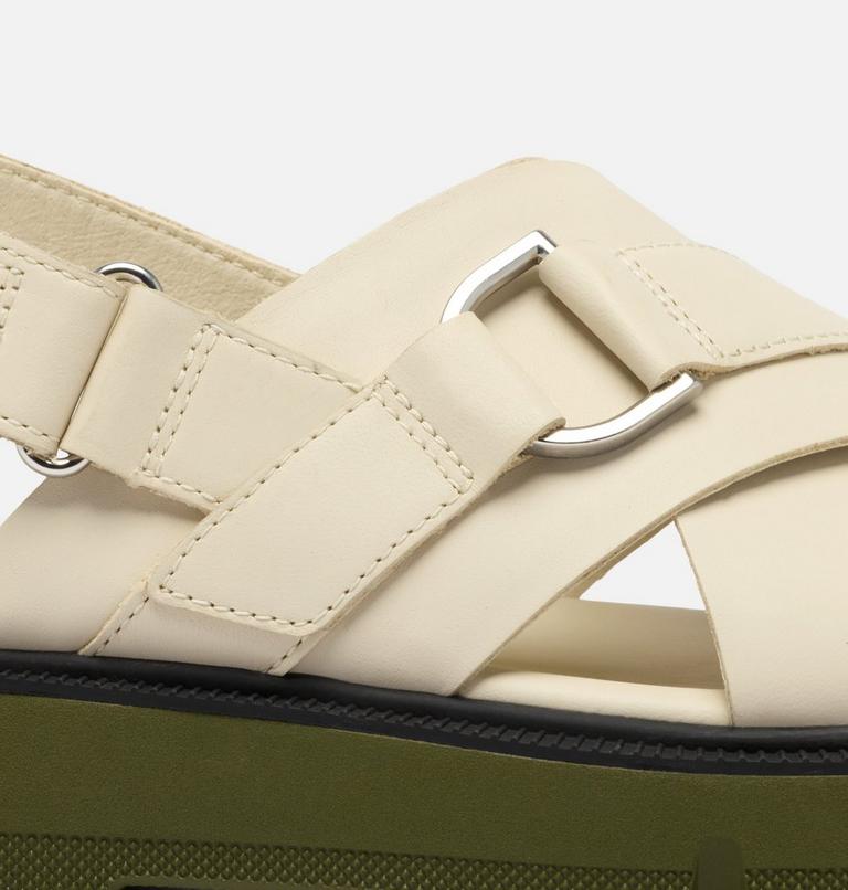 Women's REIN CB Crisscross Sandal, Color: Chalk, Utility Green, image 11