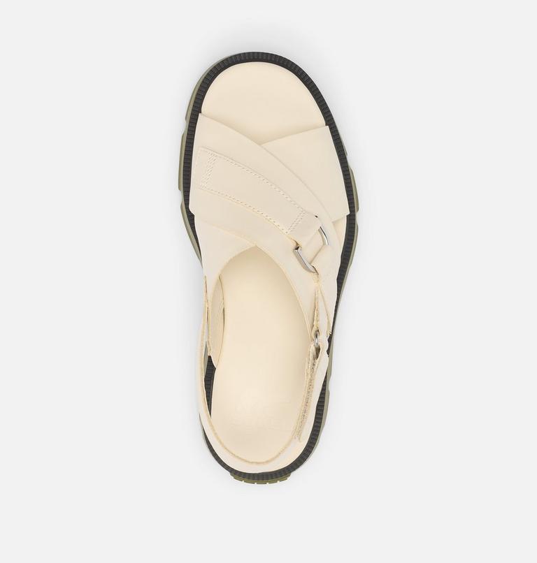 Women's REIN CB Crisscross Sandal, Color: Chalk, Utility Green, image 5