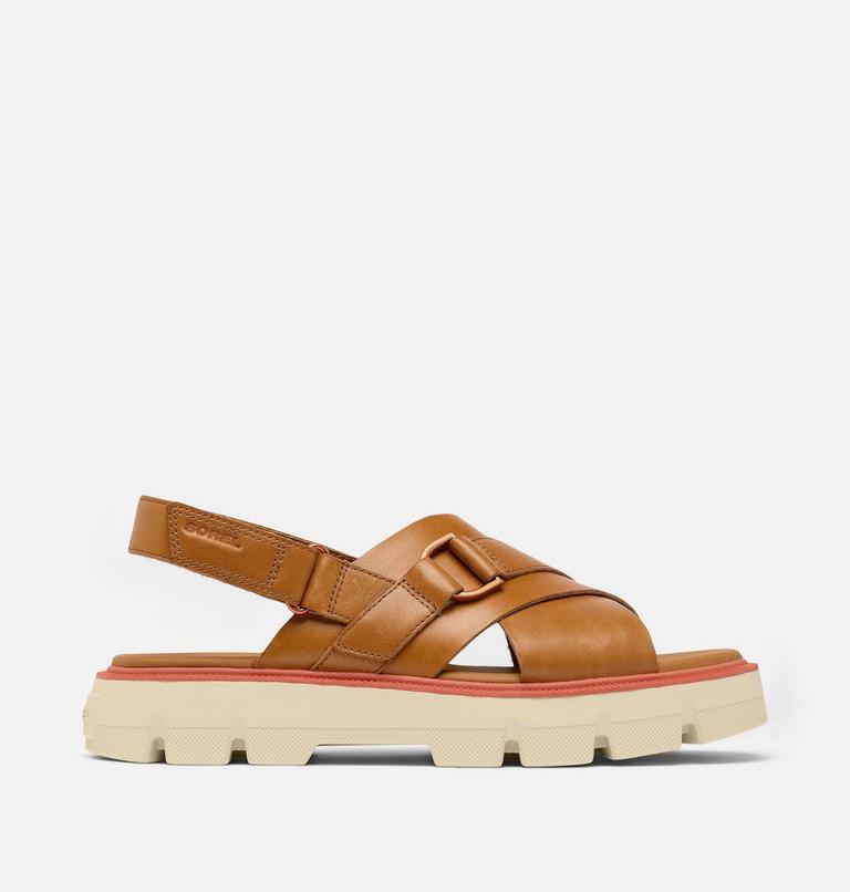 Women's REIN CB Crisscross Sandal, Color: Canyon Gold, Bleached Ceramic, image 1
