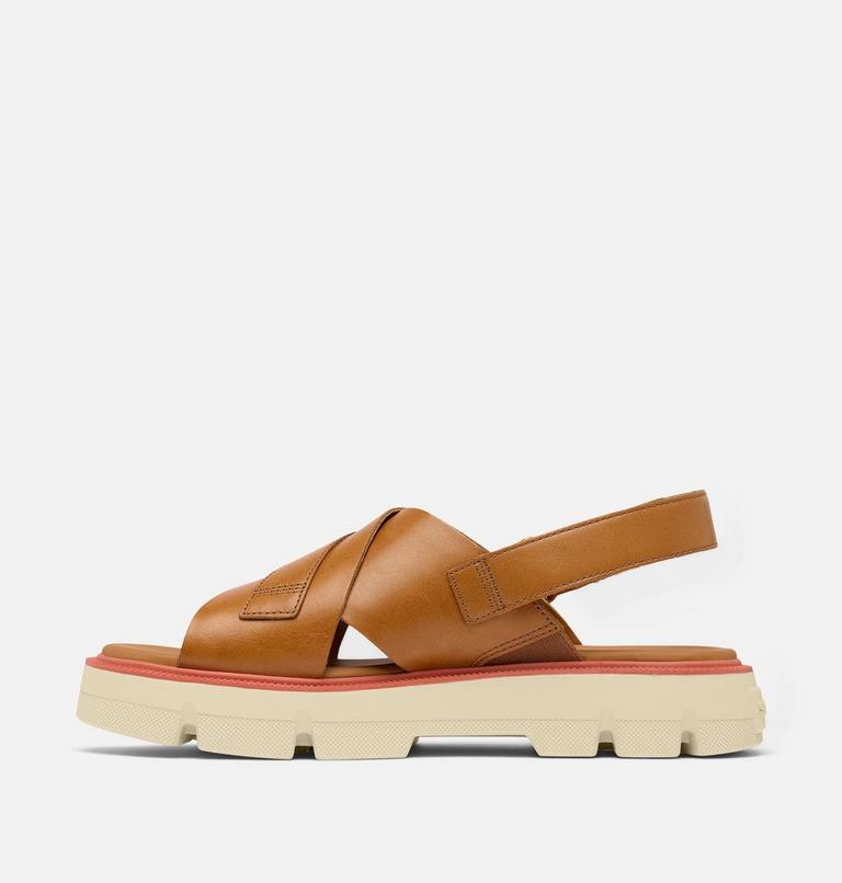 Women's REIN CB Crisscross Sandal, Color: Canyon Gold, Bleached Ceramic, image 4