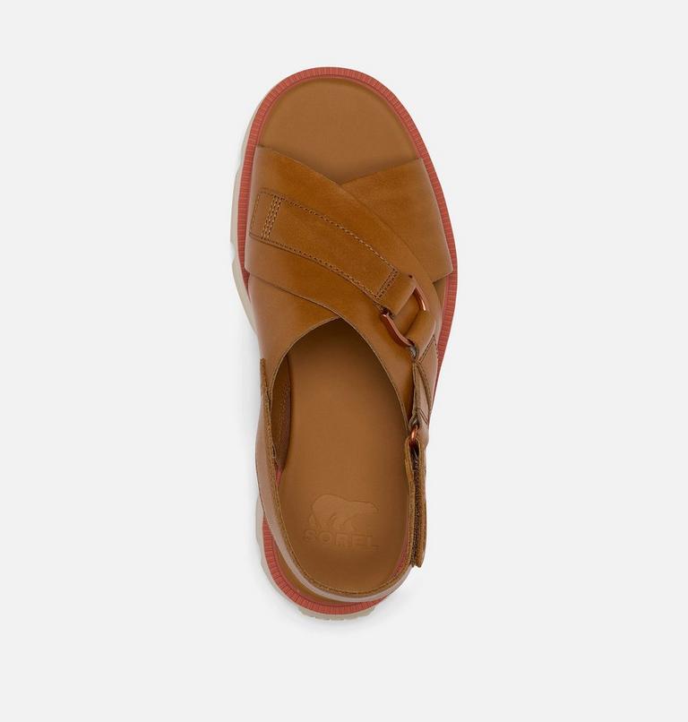 Women's REIN CB Crisscross Sandal, Color: Canyon Gold, Bleached Ceramic, image 5
